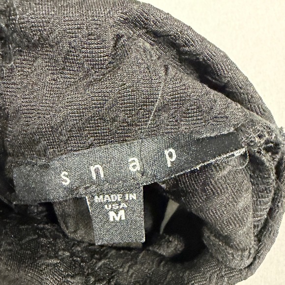 Black Sleeveless Mock Neck Cutout Keyhole Zipper Dress Sheath Midi Size M - Picture 7 of 7